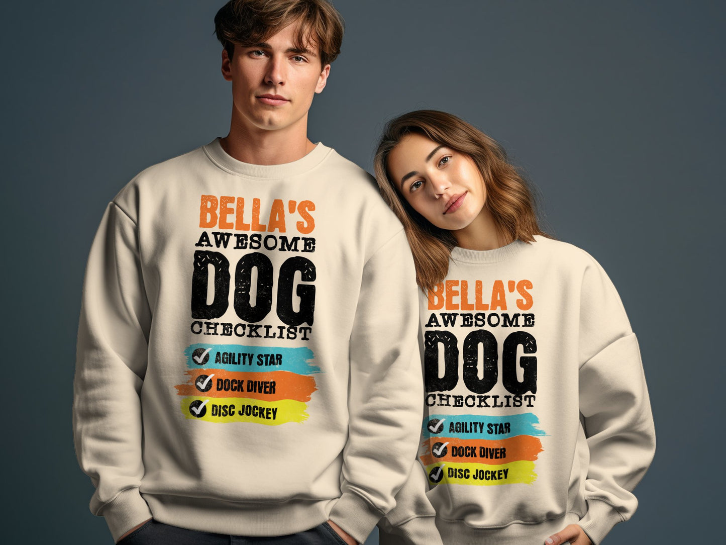 Customized Awesome Dog Checklist Unisex Sweatshirt