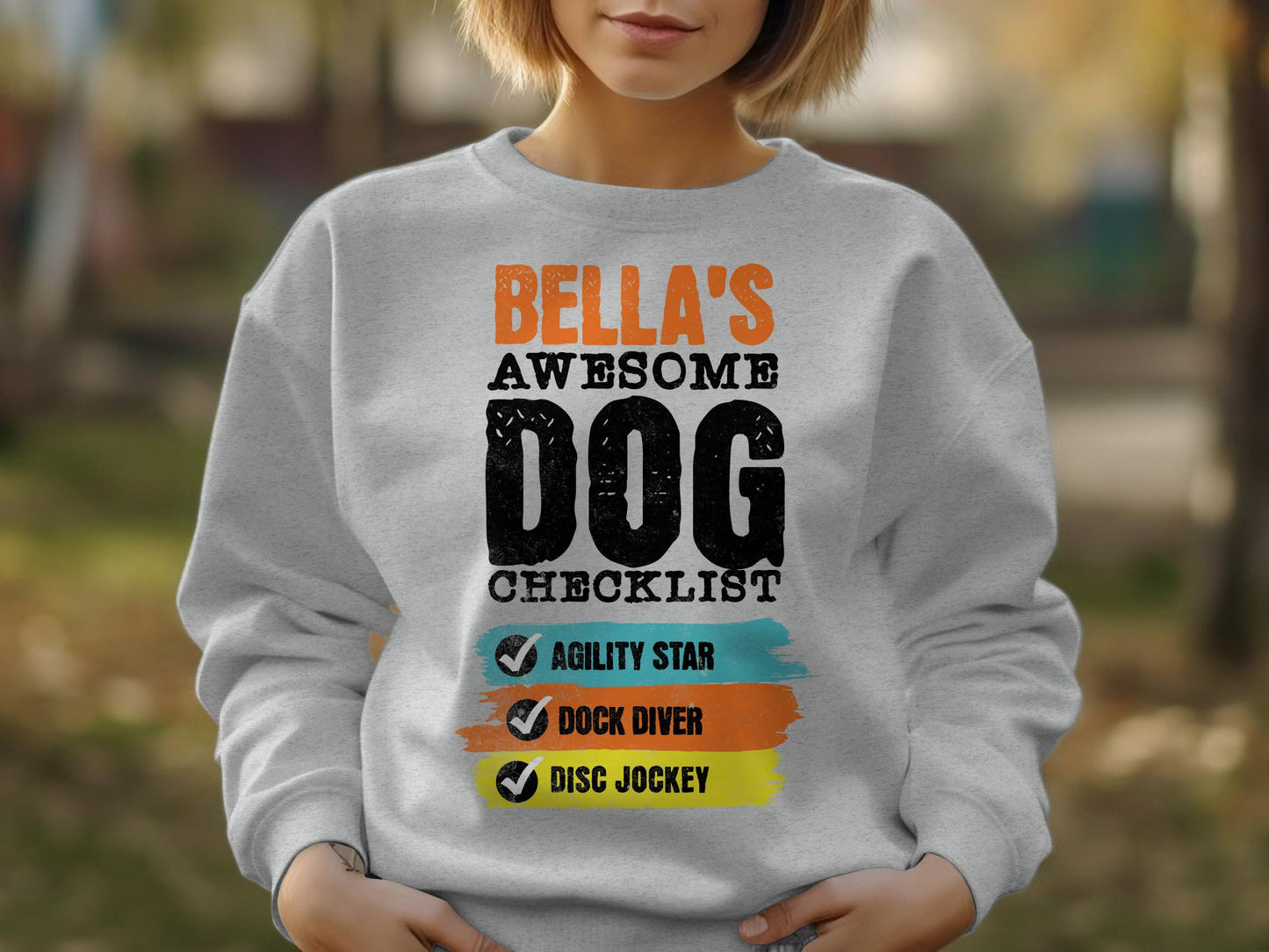 Customized Awesome Dog Checklist Unisex Sweatshirt