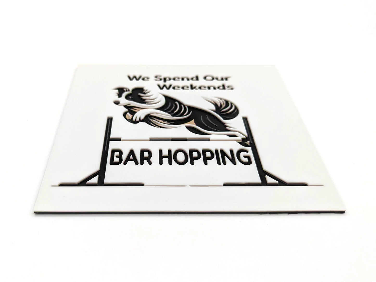 Funny Agility "Bar Hopping" Art For Wall or Desk