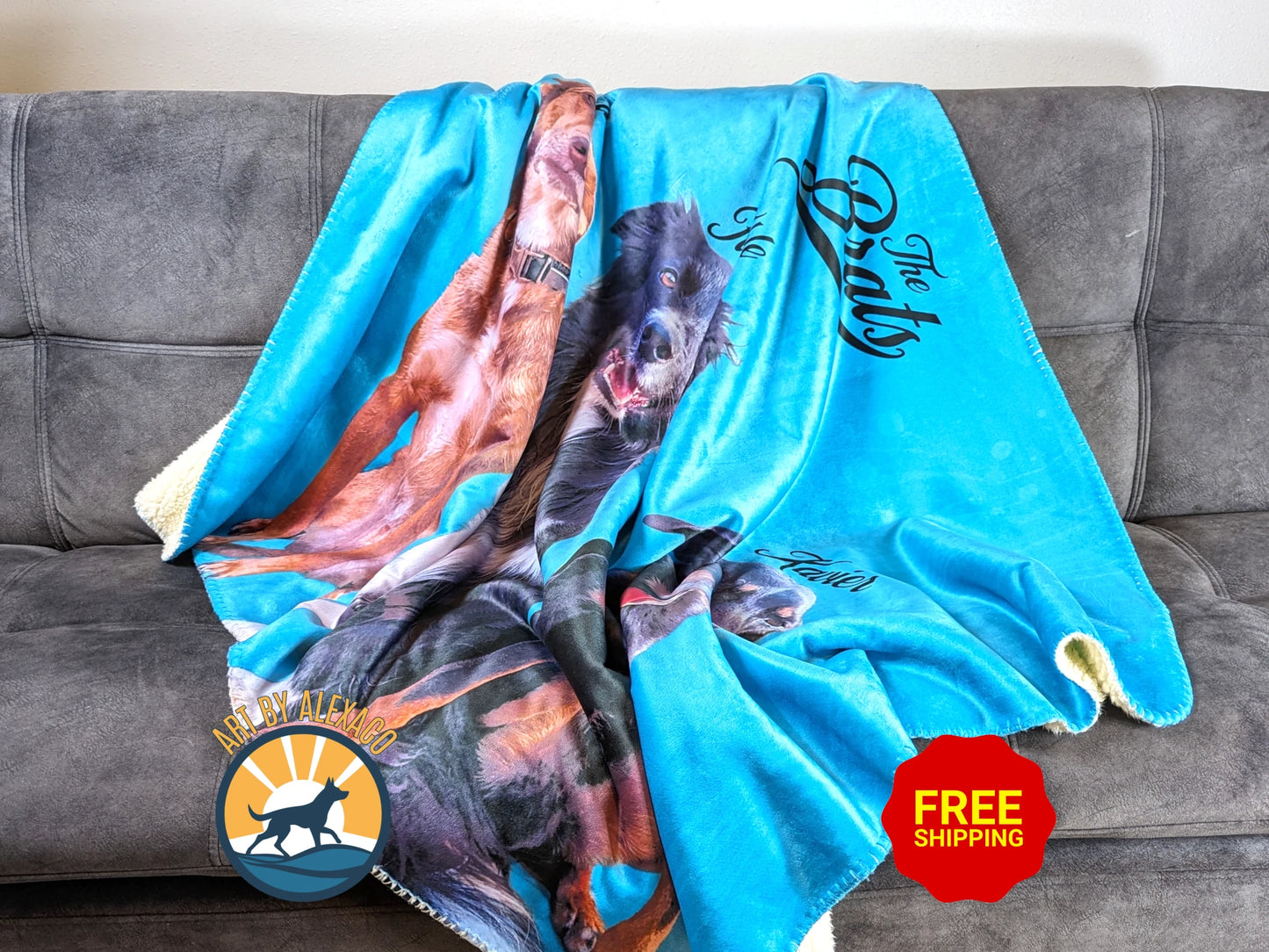 Personalized Sherpa Fleece Blanket - Your Picture And Custom Text