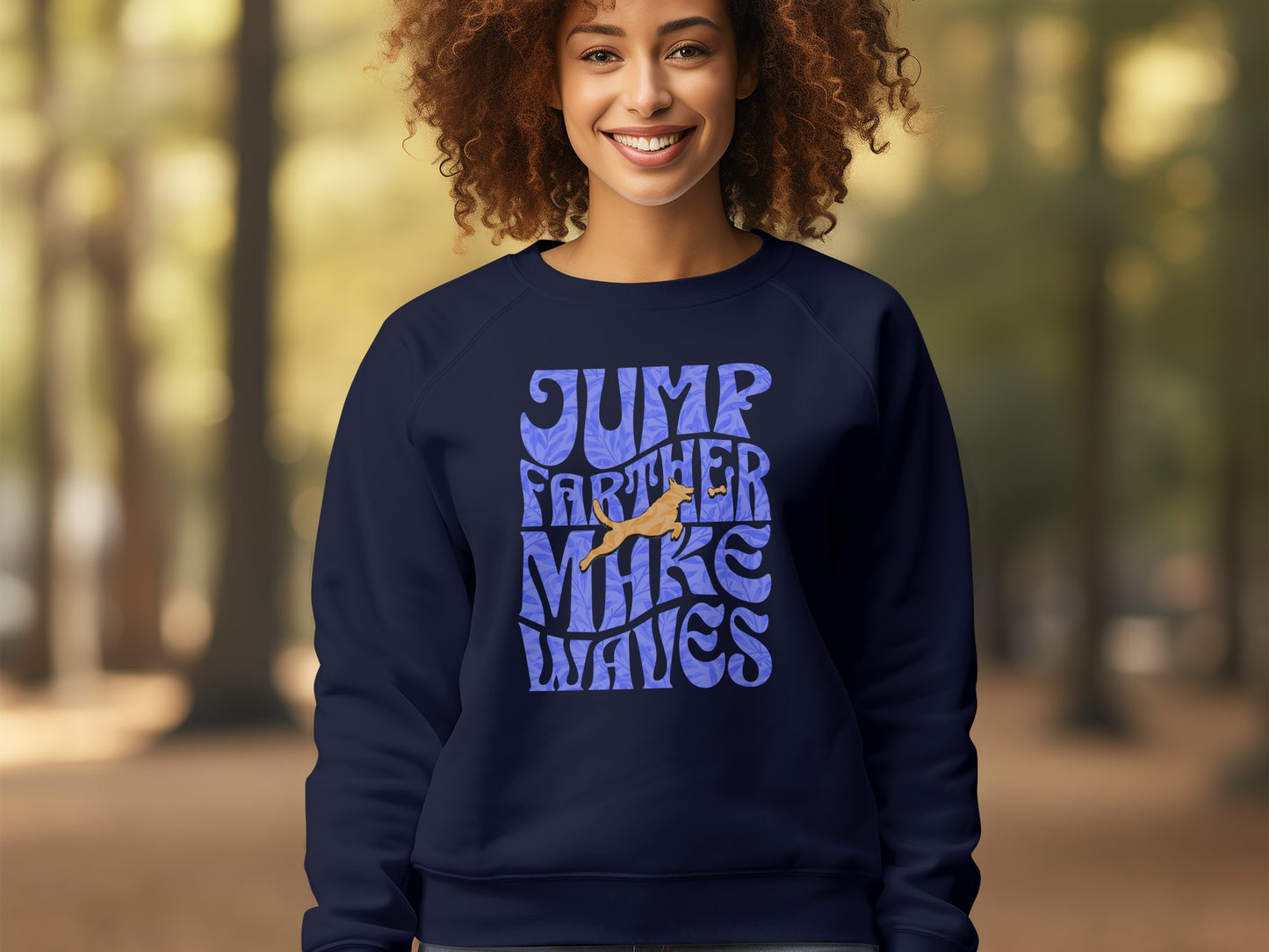 Jump Farther Make Waves Graphic Sweatshirt
