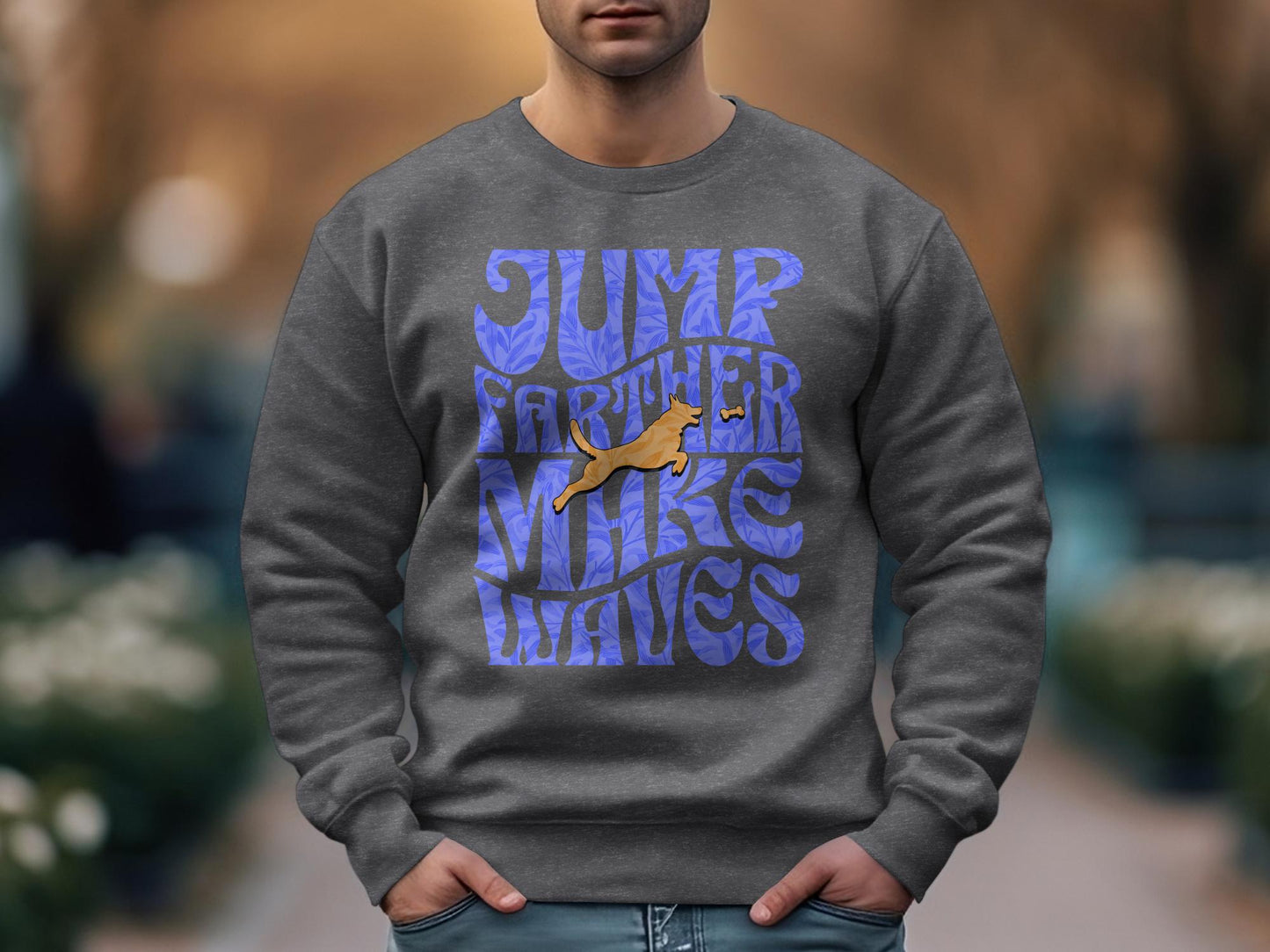 Jump Farther Make Waves Graphic Sweatshirt
