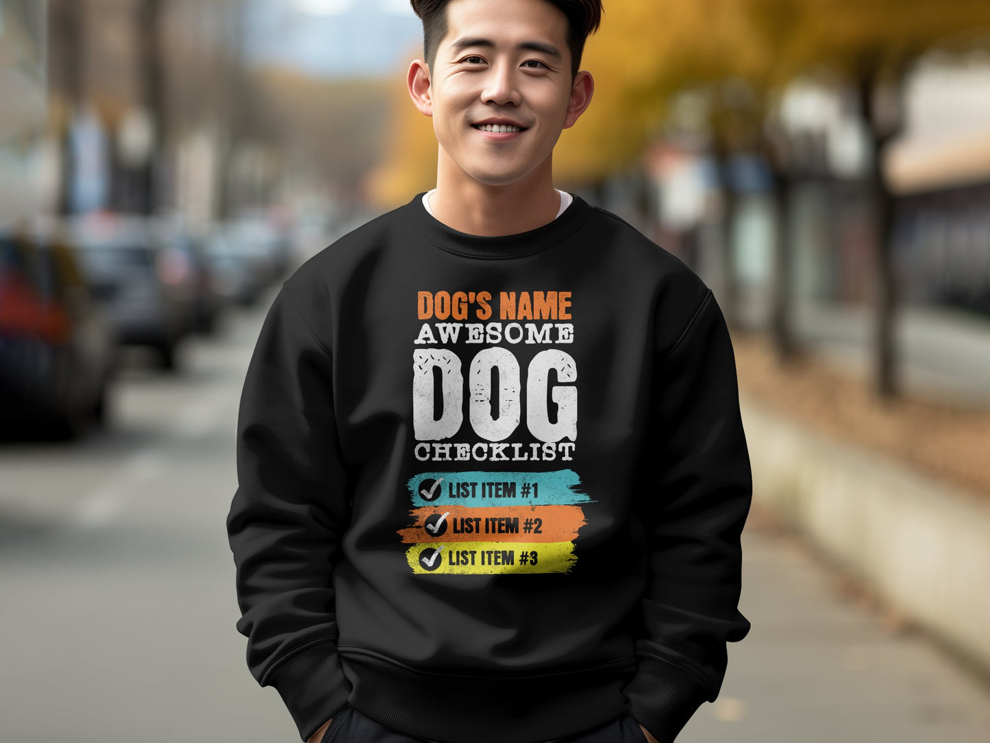 Customized Awesome Dog Checklist Unisex Sweatshirt