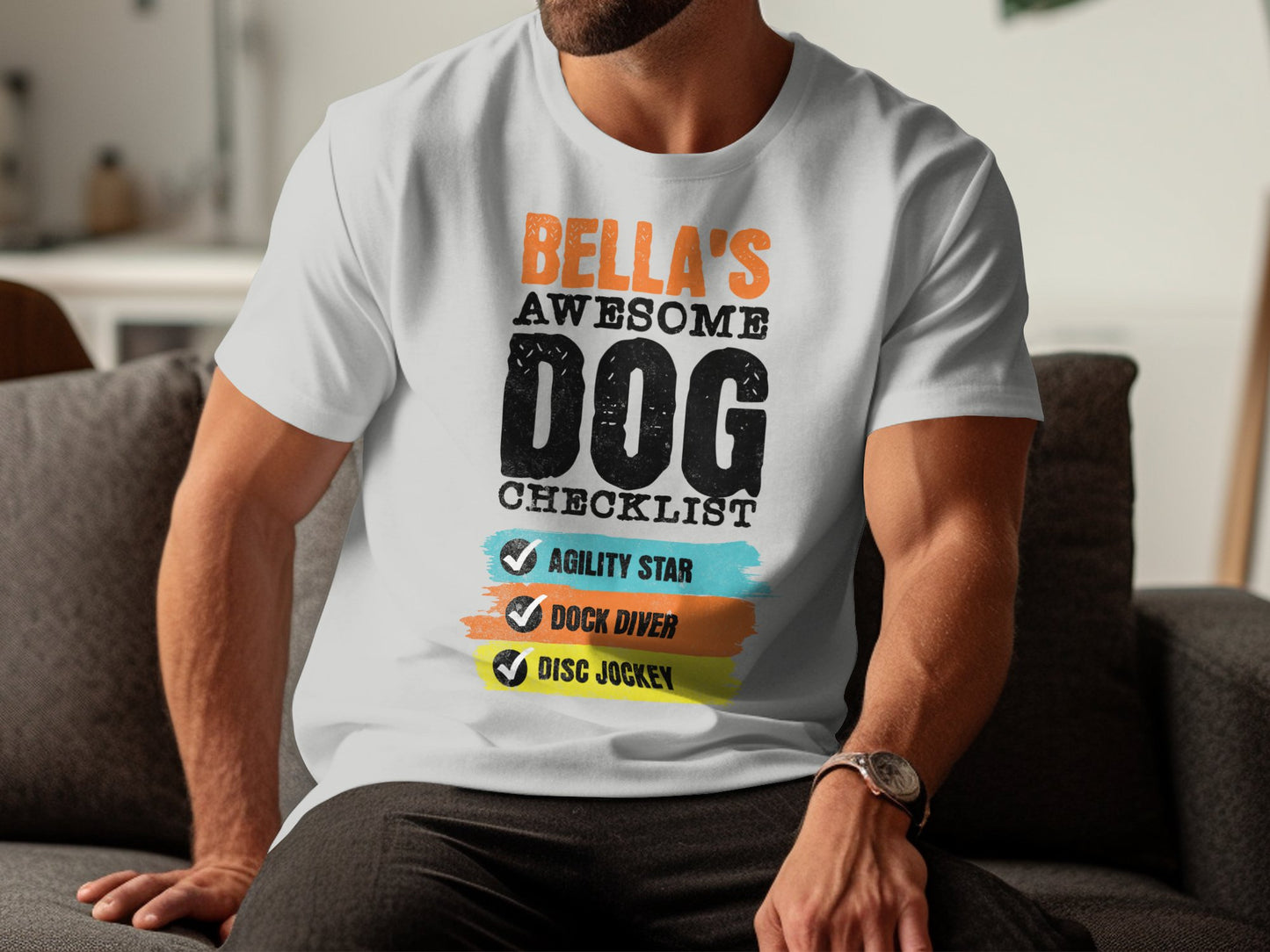Customized Awesome Dog Checklist Unisex T-shirt