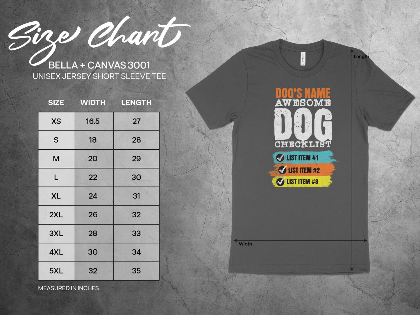 Customized Awesome Dog Checklist Unisex T-shirt