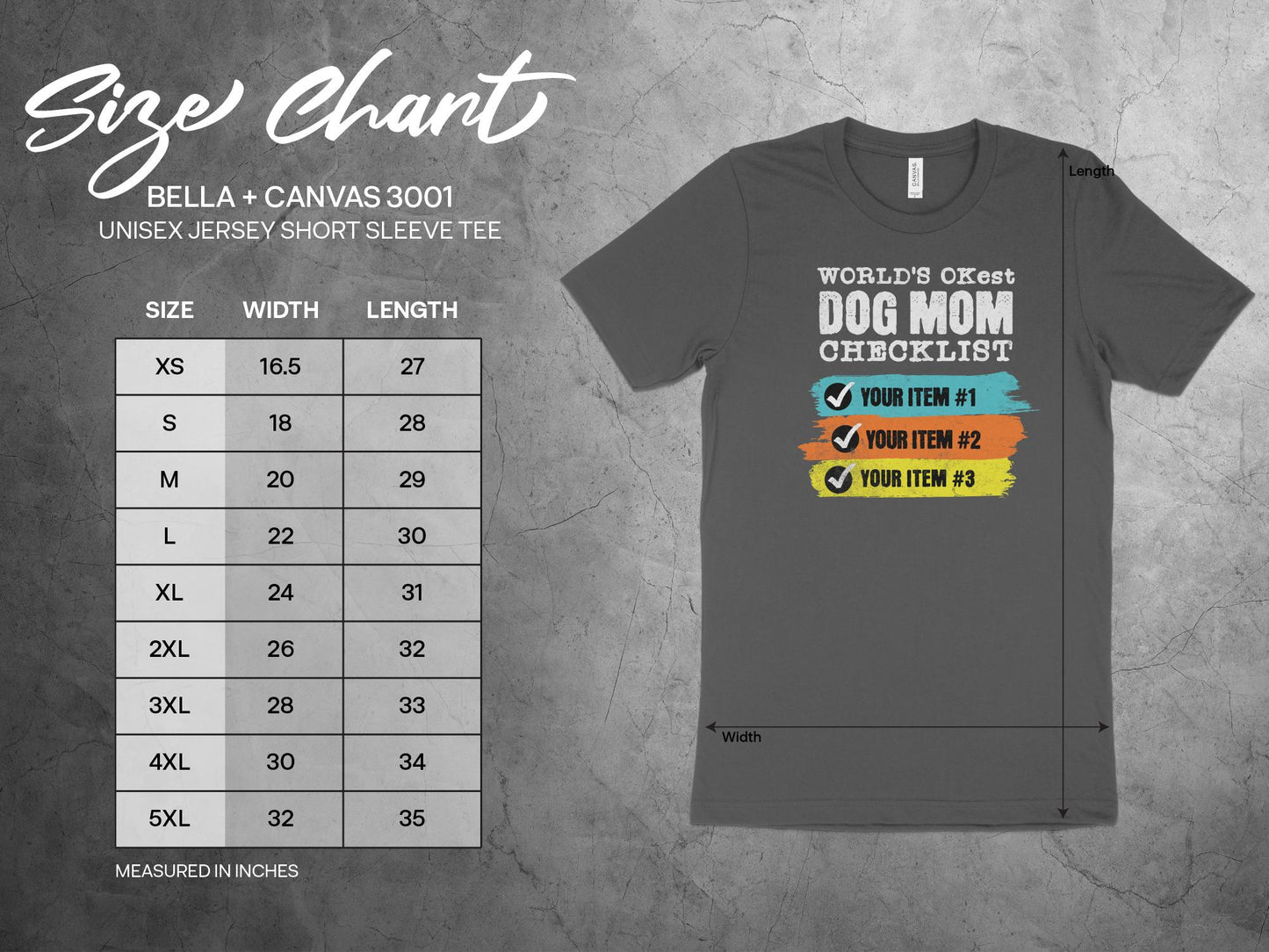 World's OKest Dog Mom Checklist T-Shirt