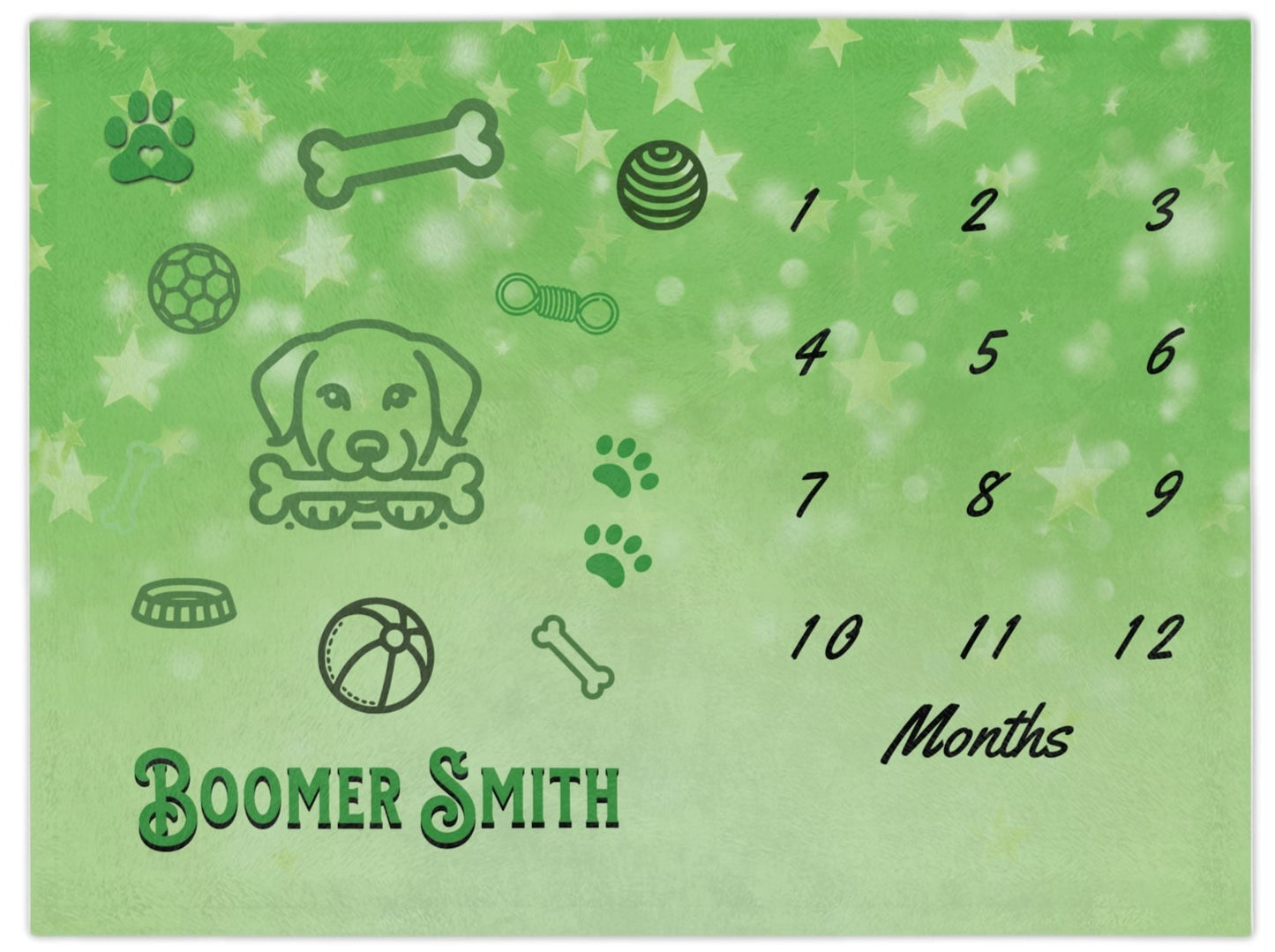 Personalized Puppy Love Milestone Blanket, 40" x 30"