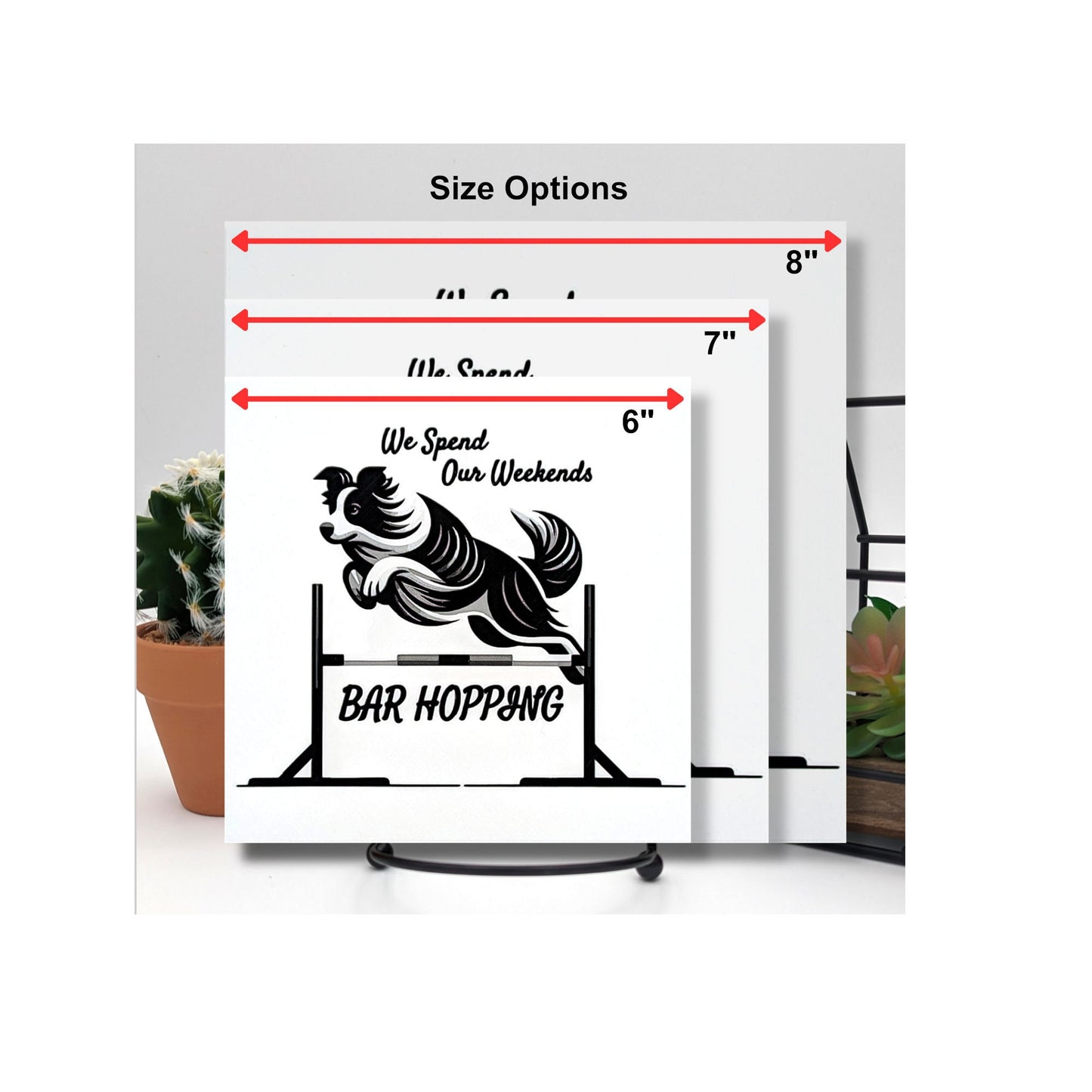 Funny Agility "Bar Hopping" Art For Wall or Desk