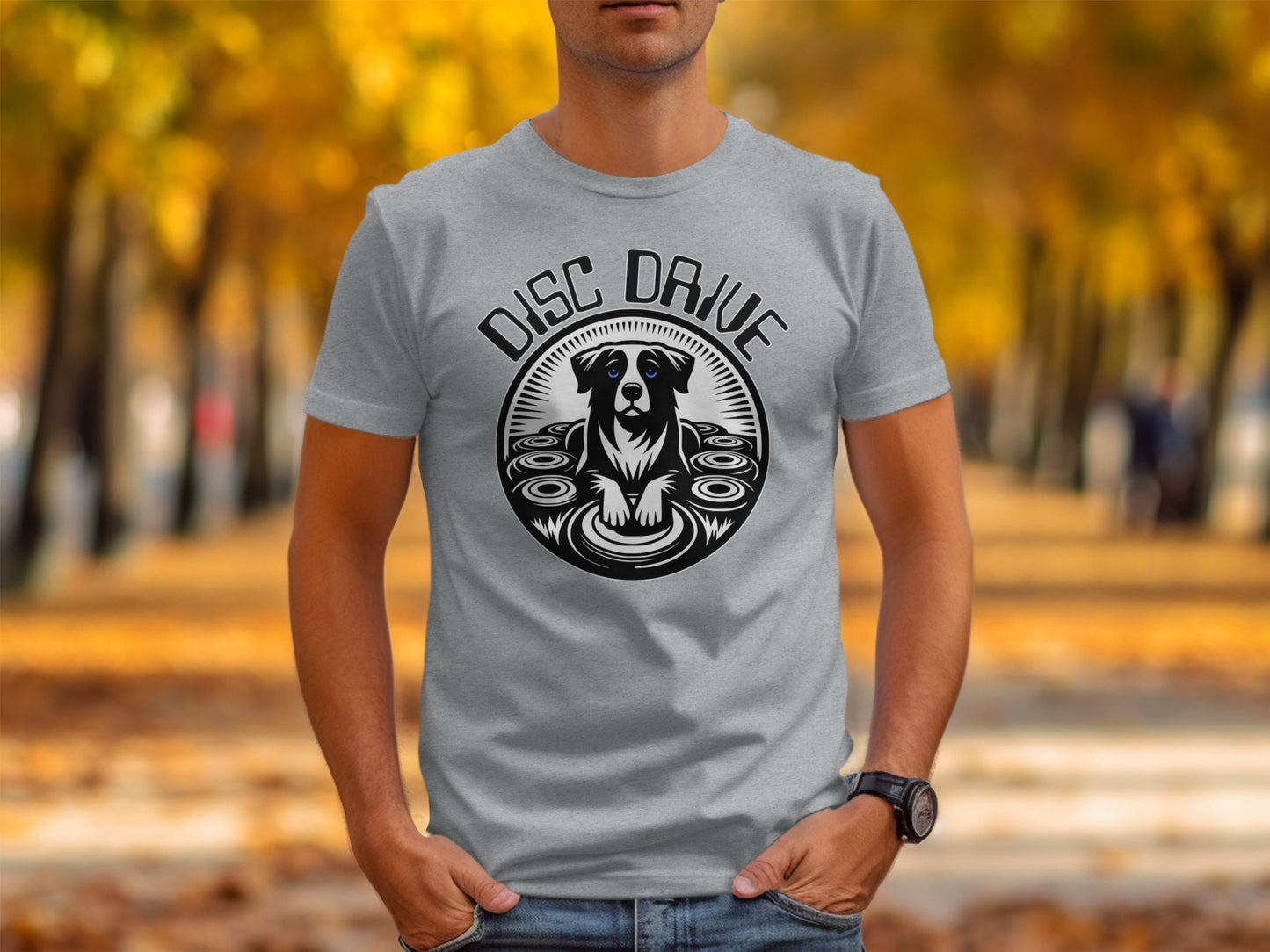 Vintage Style Disc Drive Dog T-Shirt