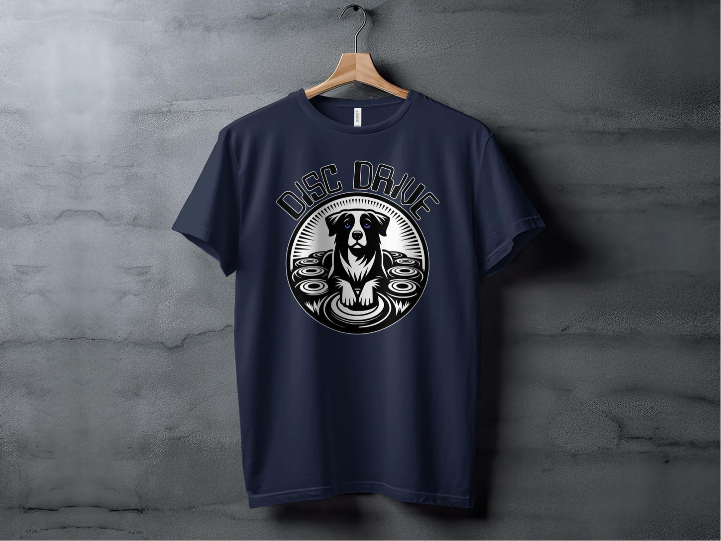 Vintage Style Disc Drive Dog T-Shirt