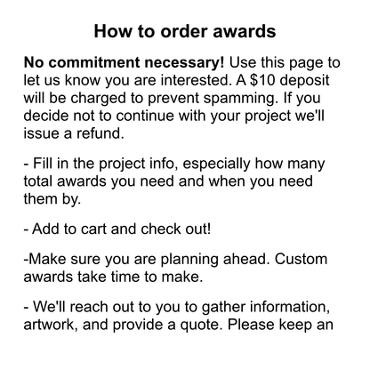 Custom Printed Award Discs