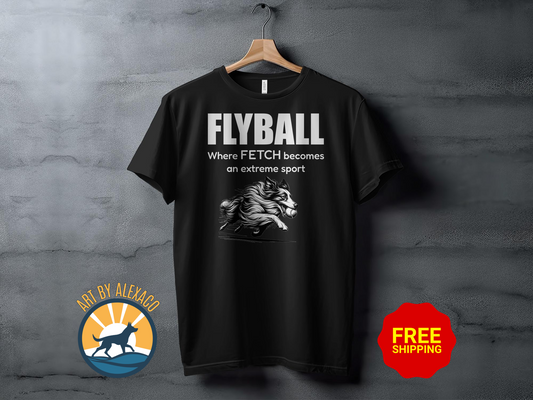 Flyball Enthusiast Unisex T-shirt: Where Fetch Becomes An Extreme Sport