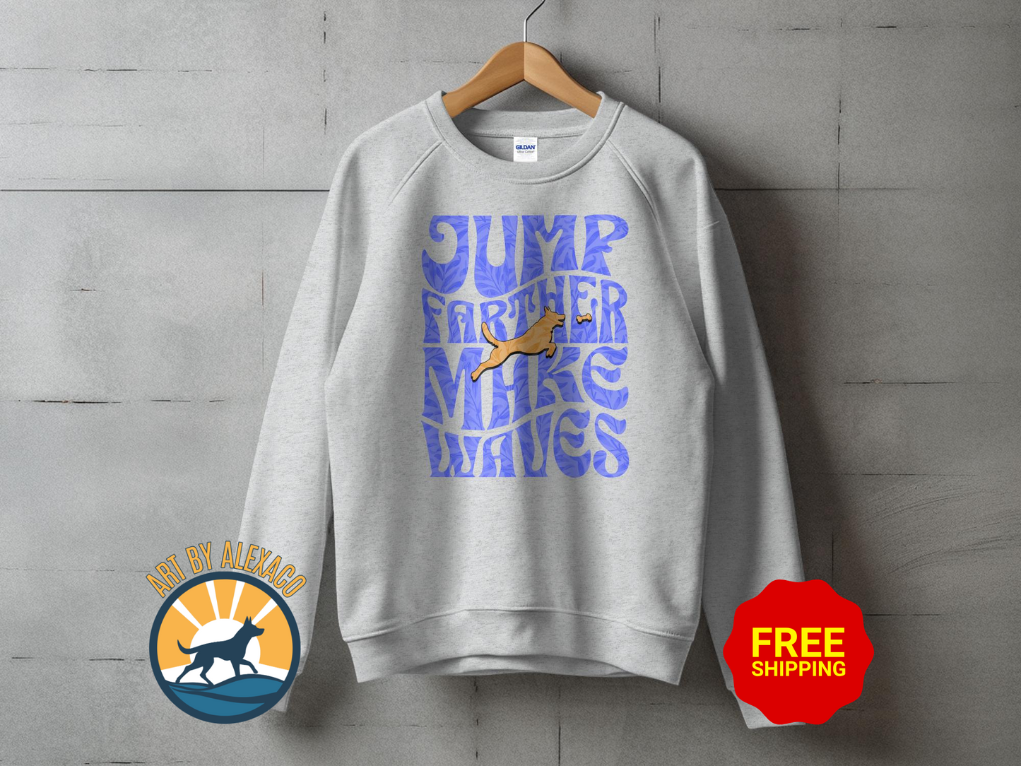 Jump Farther Make Waves Graphic Sweatshirt