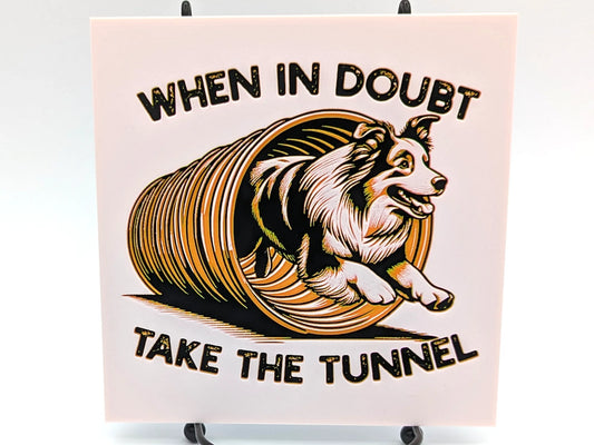 Funny Agility "Take the Tunnel" Desk or Wall Art