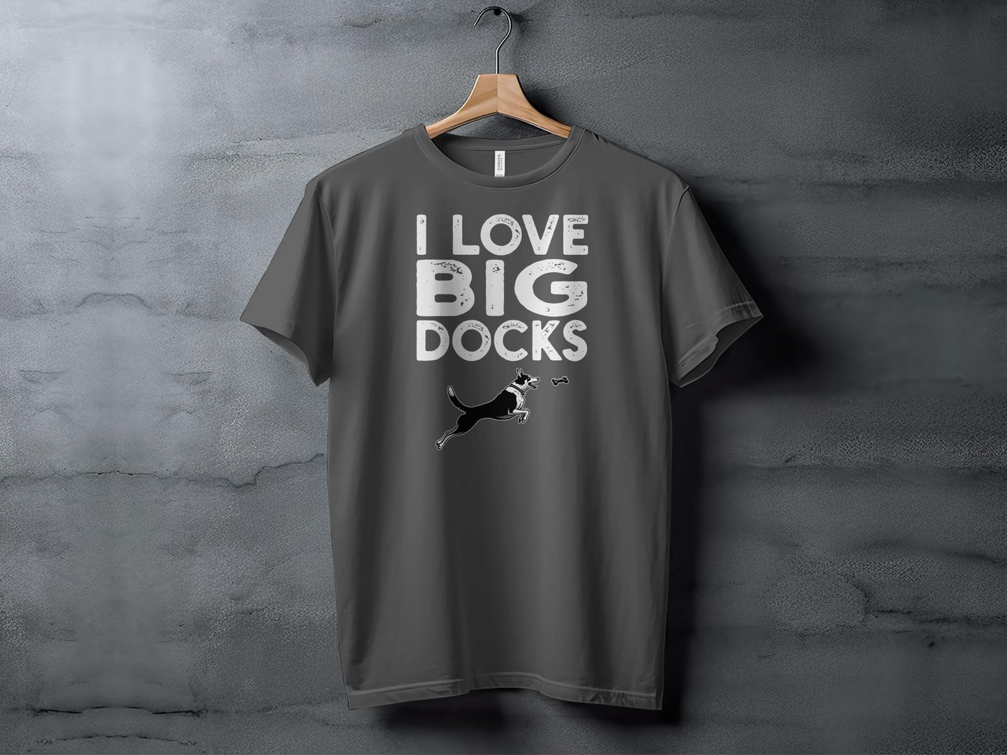 Funny Dock Diving Unisex T-Shirt: "I Love Big Docks"