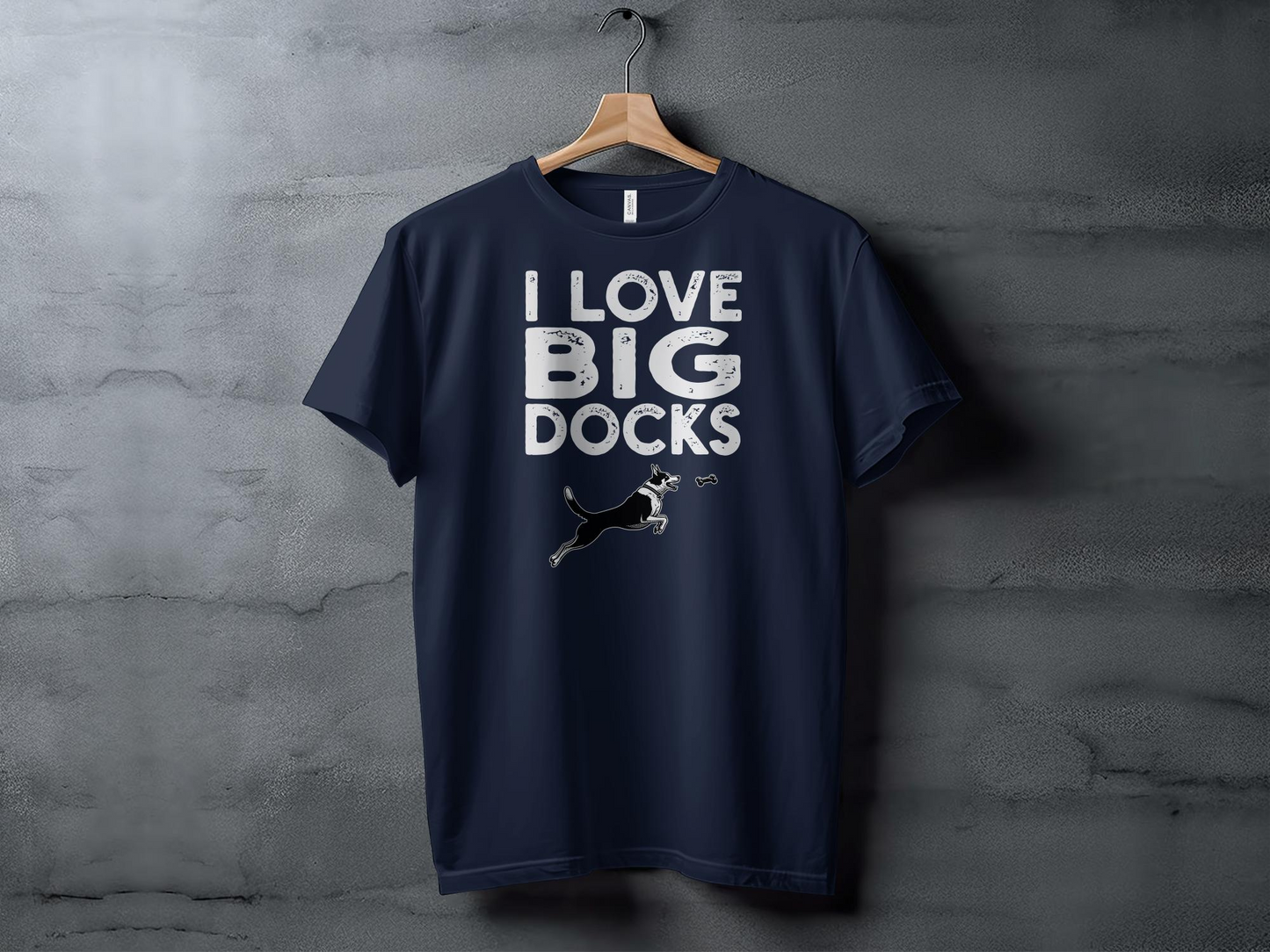 Funny Dock Diving Unisex T-Shirt: "I Love Big Docks"