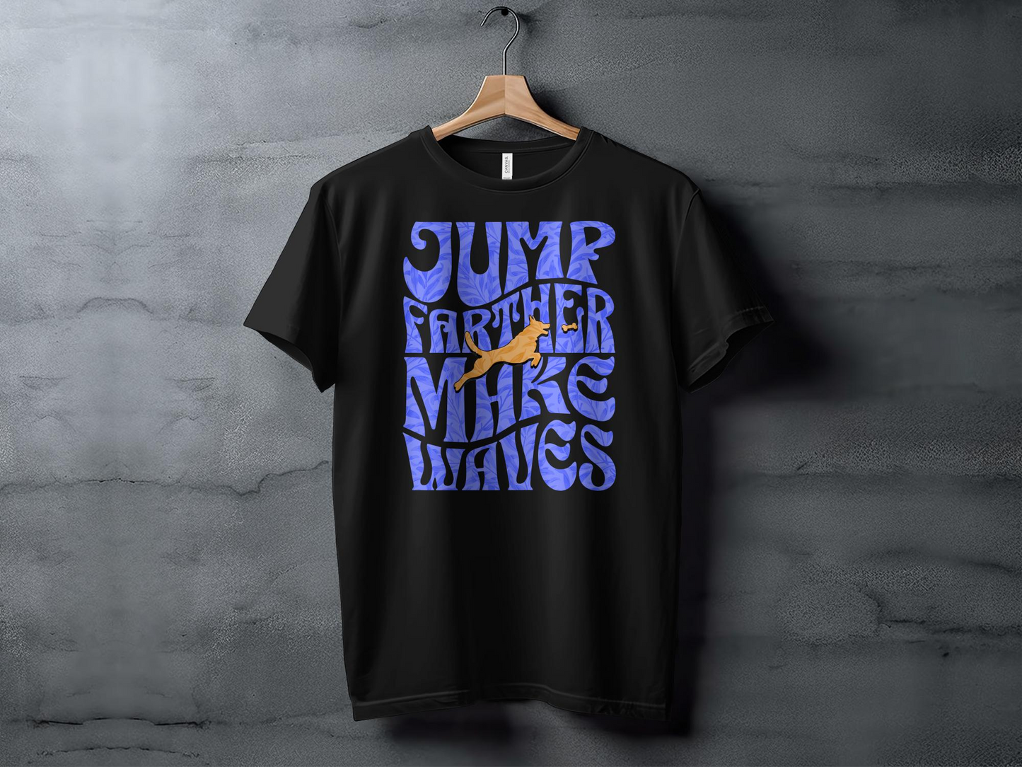 Retro Style Dock Jumping Unisex T-shirt: Jump Farther Make Waves