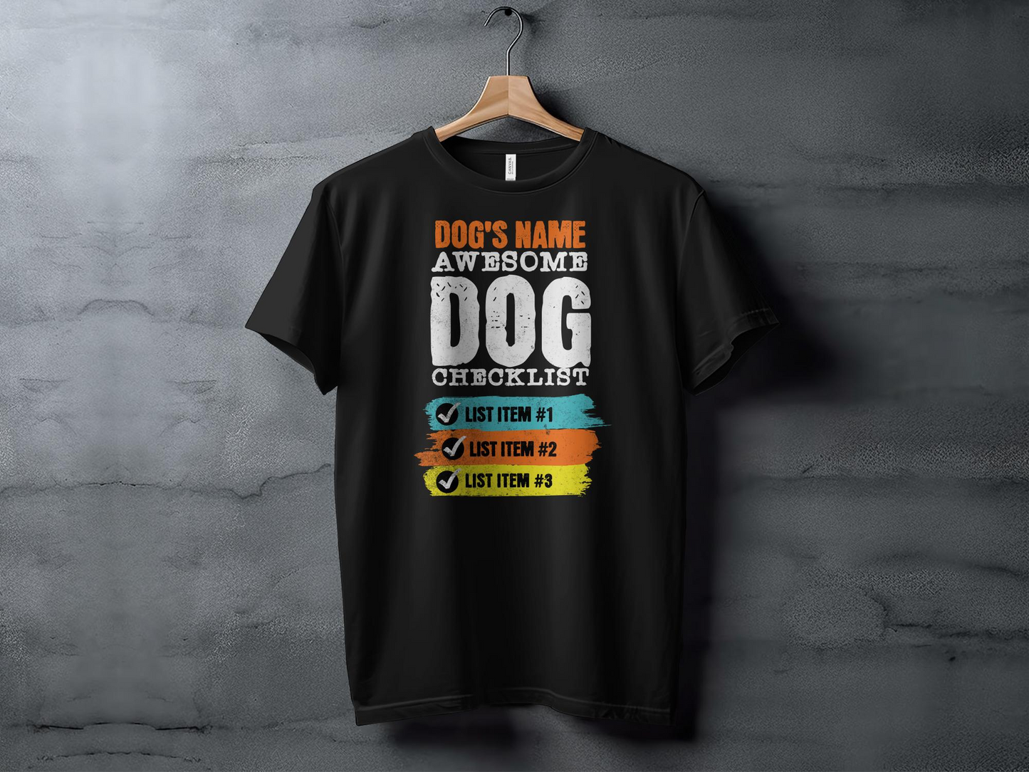 Customized Awesome Dog Checklist Unisex T-shirt