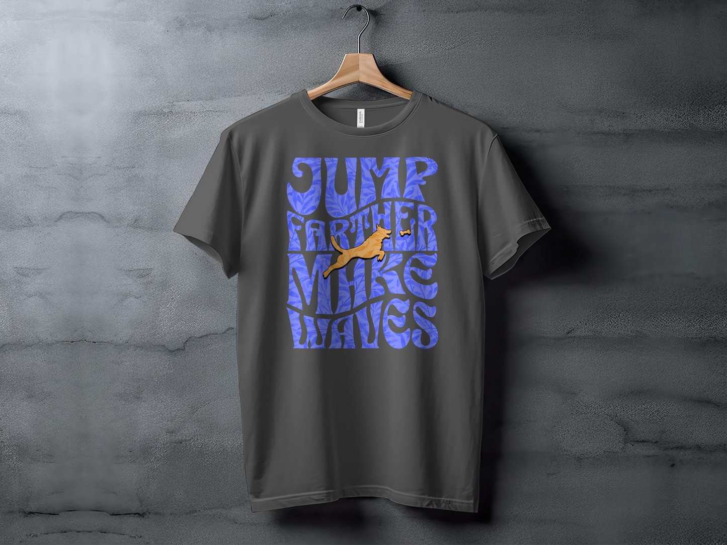 Retro Style Dock Jumping Unisex T-shirt: Jump Farther Make Waves