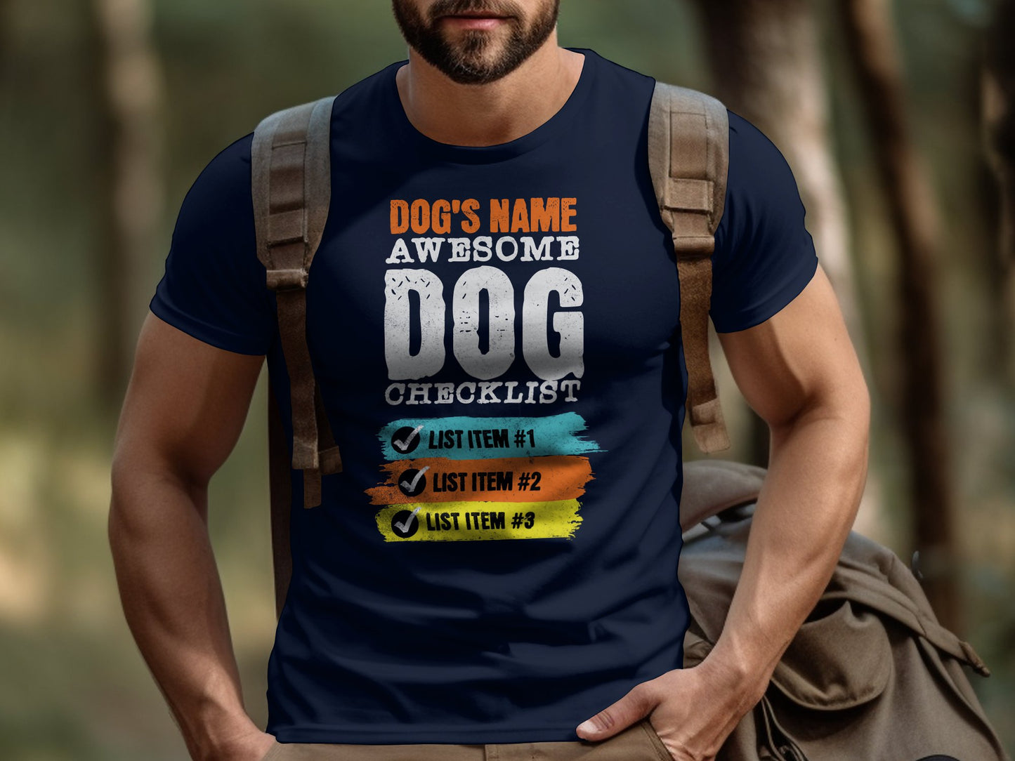 Customized Awesome Dog Checklist Unisex T-shirt