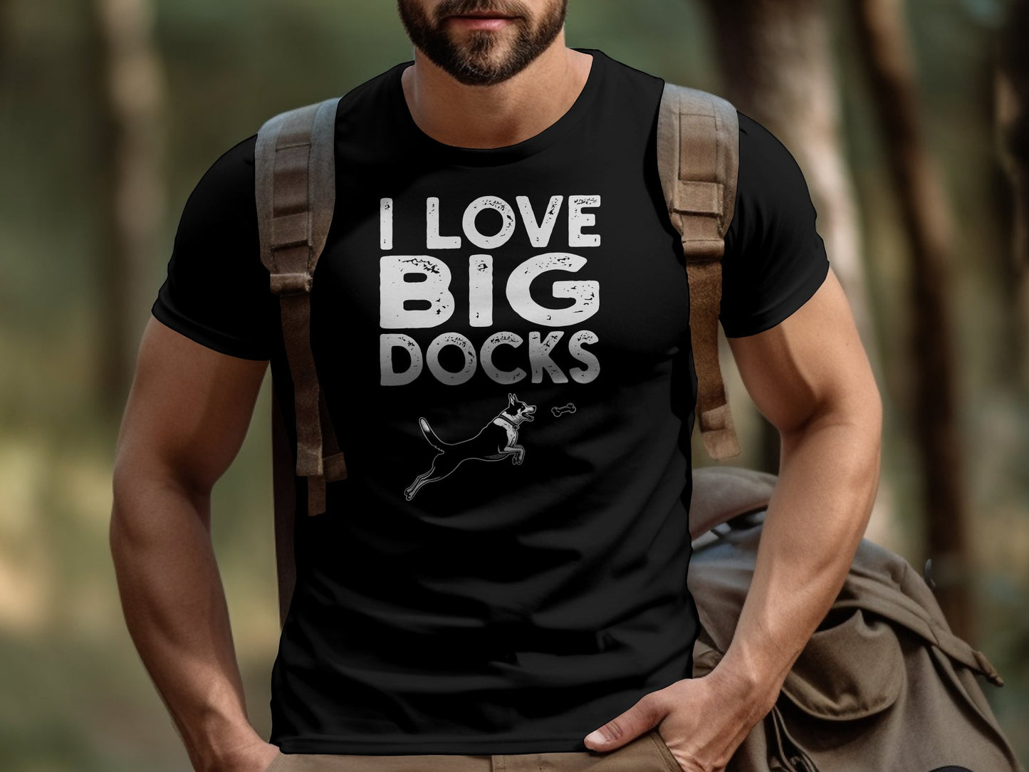 Funny Dock Diving Unisex T-Shirt: "I Love Big Docks"